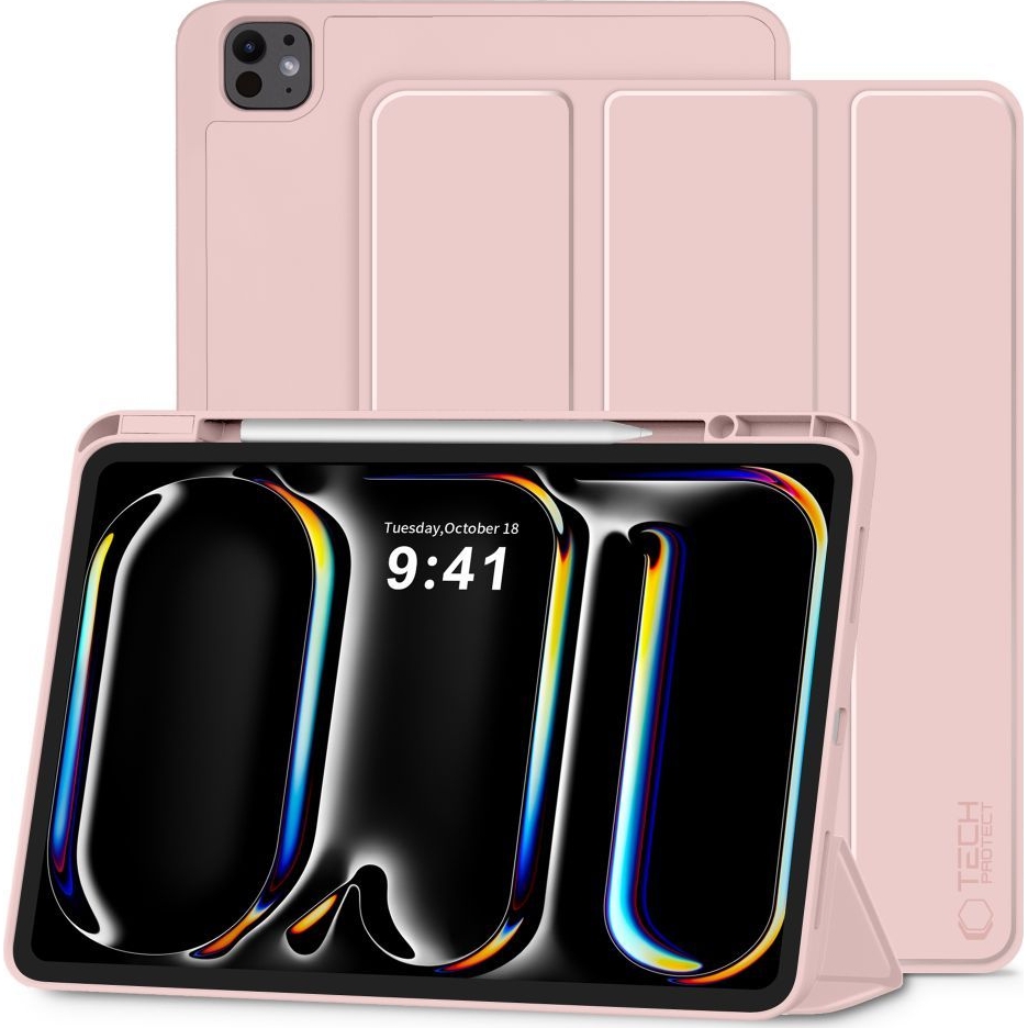 Etui Tech-Protect SC Pen do Apple iPad Pro 13 5/6 2025/2024, różowe